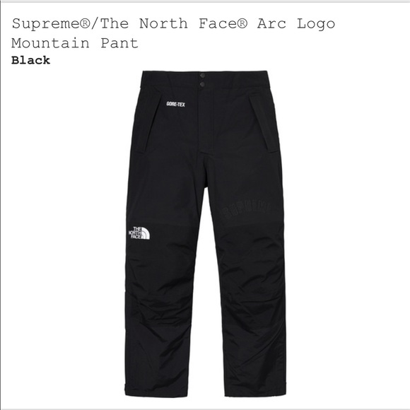 supreme the north face arc logo mountain pant